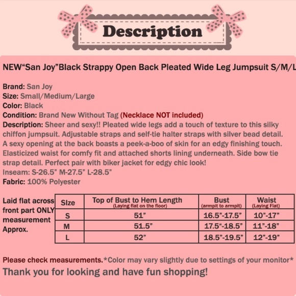 Black Sheer Pleated Wide Leg Palazzo Pant Jumpsuit - Picture 8 of 8